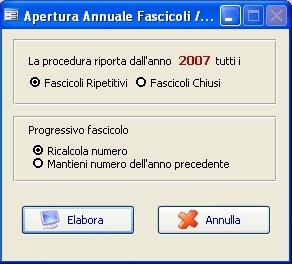 maschera apertura annuale fascicoli